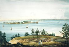 The Bay of New York and Governors Island Taken from Brooklyn Heights, 1820-25. Creator: William Guy Wall.