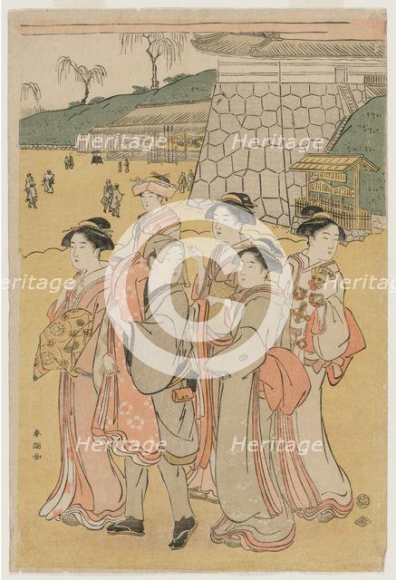 Women Accompanying a Girl to a Shrine, early 1790s. Creator: Katsukawa Shuncho (Japanese).