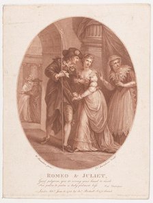 Romeo and Juliet at the Masquerade (Shakespeare, Romeo and Juliet, Act 1, Scene 5..., June 15, 1785. Creator: Francesco Bartolozzi.