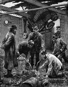 The steerage of the steamer Solway, at Kingstown, after the fire on board, 1881. Creator: Unknown.