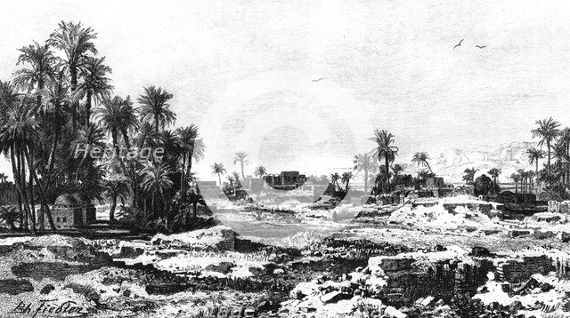 'Borough of Karnak, Egypt', 1881. Artist: G Heuer