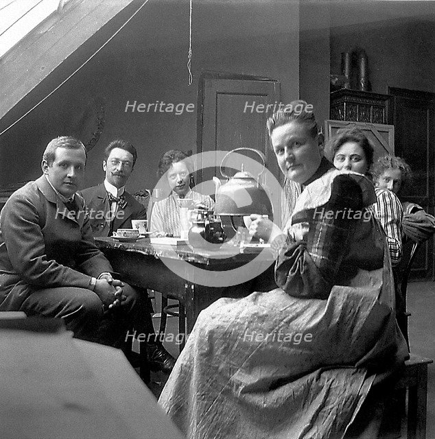 Wassily Kandinsky and Wilhelm Huesgen with the art group "Phalanx", 1902.