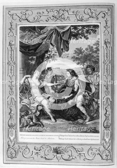 Meleager presents the boar's head to Atalanta, 1733. Artist: Bernard Picart