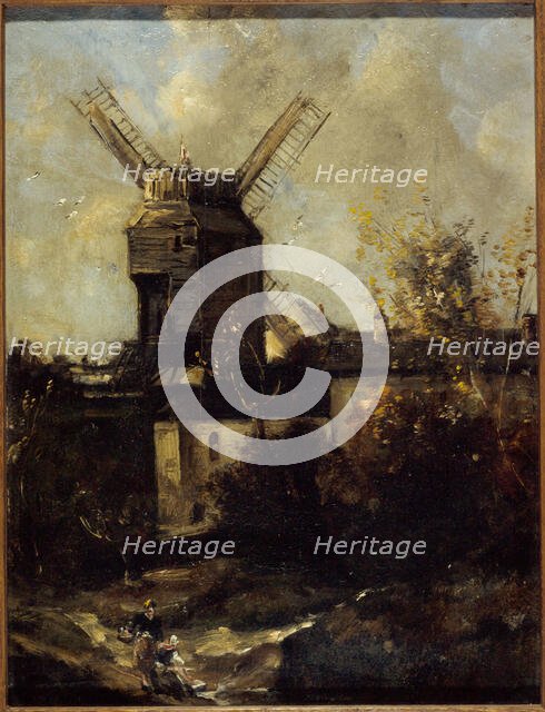 Le moulin de la Galette, à Montmartre, 1861. Creator: Antoine Vollon.