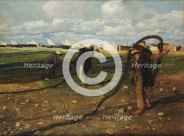 Fishermen with their nets, 1896. Creator: Sorolla y Bastida; Joaquín (1863-1923).