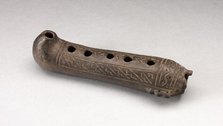 Flute Incised with Geometric Design, A.D. 1200/1450. Creator: Unknown.