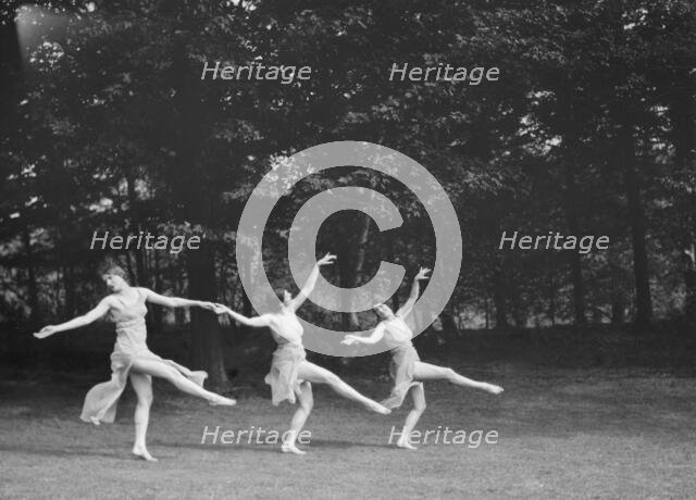 Elizabeth Duncan dancers and children, 1929 Creator: Arnold Genthe.