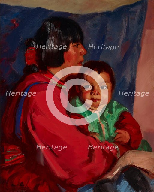 Maria and Baby, 1917. Creator: Robert Henri.