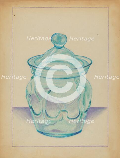 Glass Container, 1935/1942. Creator: S. Brodsky.