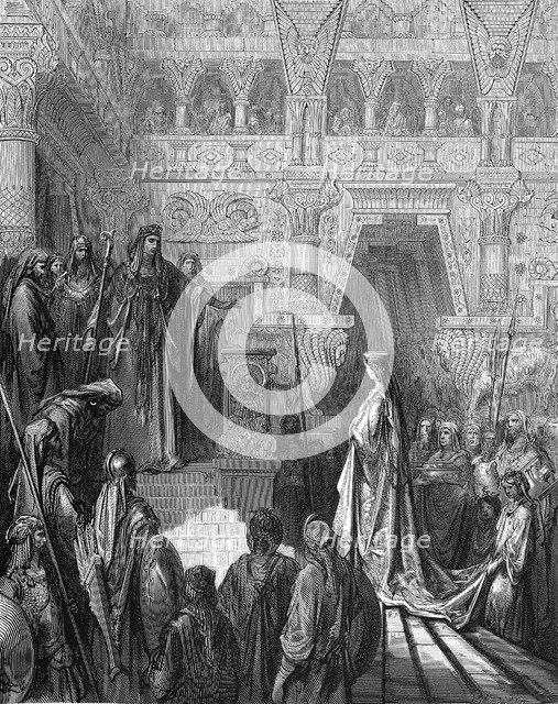 King Solomon welcoming the Queen of Sheba, 1865-1866. Artist: Gustave Doré