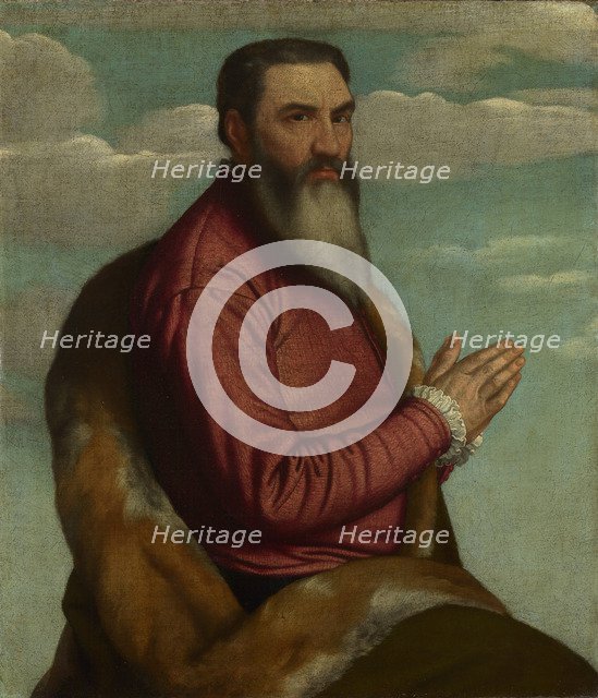 Praying Man with a Long Beard, ca 1545. Artist: Moretto da Brescia (ca 1498 - 1554)