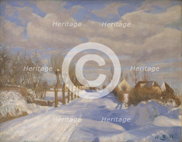 Snow-Covered Highroad in the Sunshine, 1895. Creator: Fritz Syberg.