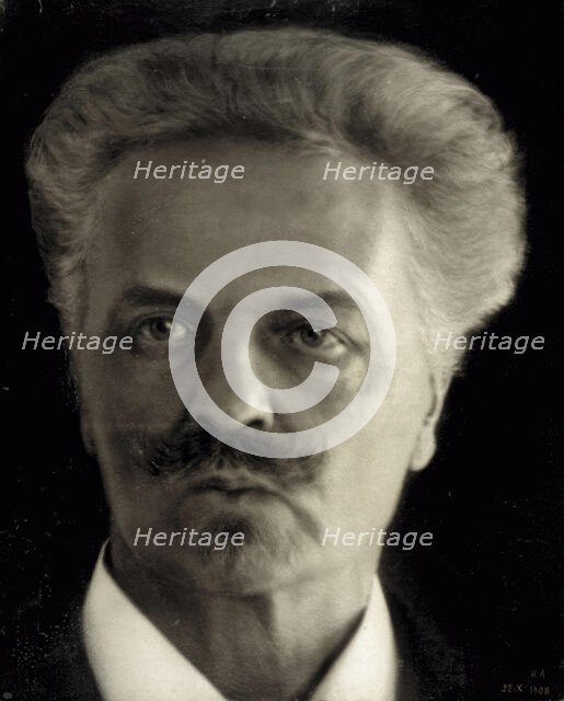 Portrait of August Strindberg, 1908. Creator: Herman Andersson.