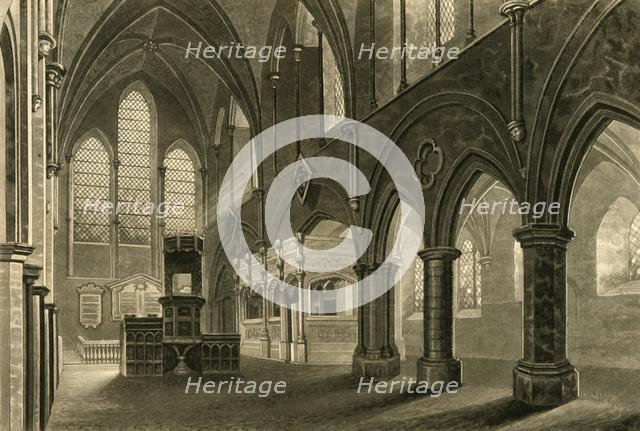 'Nave of Boxgrove Church', 1835. Creator: Unknown.