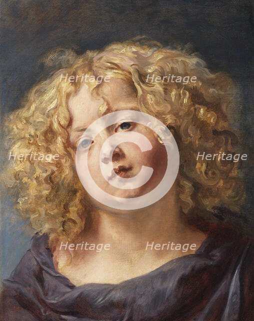 Study of a Boy's Head, c.1644-1645. Creator: Thomas Willeboirts.