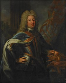 Portrait of the King Frederick I of Sweden (1676-1751). Artist: Schroeder, Georg Engelhard (1684-1750)