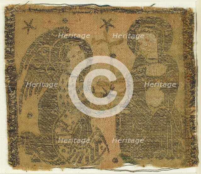 Textile with The Annunciation, Italian, 14th century. Creator: Unknown.