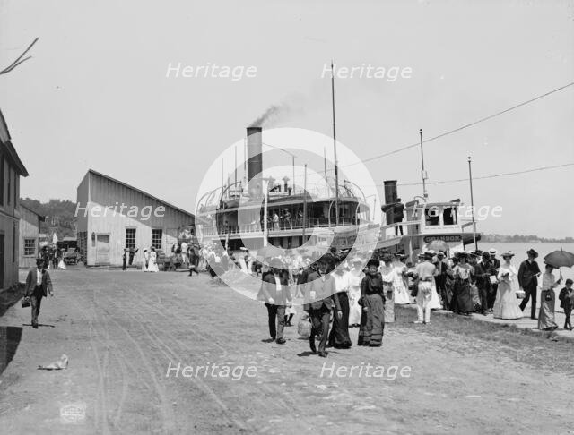 Str. Kirby landing, Put-in-Bay, O[hio], c1904. Creator: Unknown.