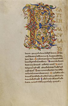 Inhabited Initial B; Breviary, 1153. Creator: Unknown.