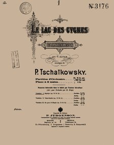 Cover of the score of the ballet Swan Lake by Pyotr Tchaikovsky, 1900.