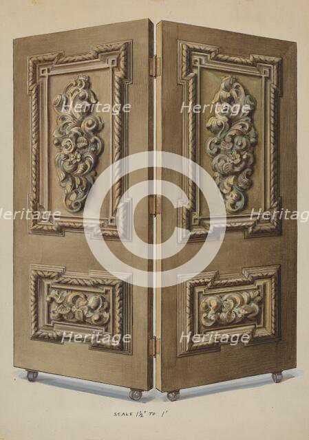Doors, c. 1936. Creator: Alfred Koehn.