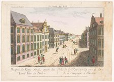 View of King Street in Boston, 1755-1779. Creator: Franz Xavier Habermann.