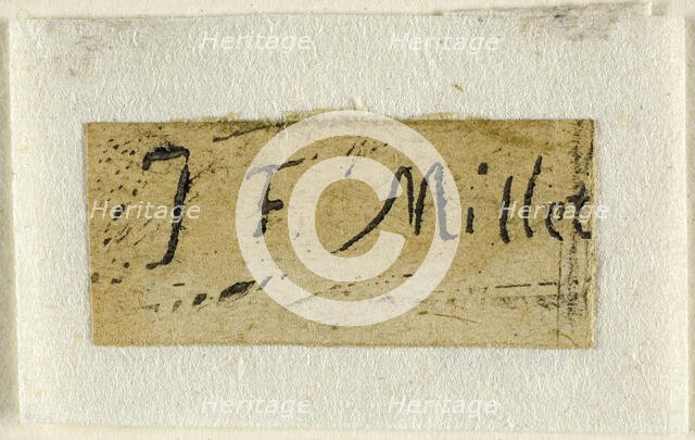 Signature Fragment from the Shepherdess, n.d. Creator: Jean Francois Millet.