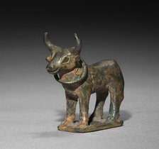 Statuette of a Bull with Curved Horns, probably late 2nd millennium BC. Creator: Unknown.