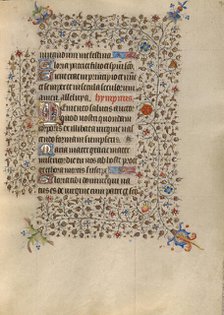 Decorated Text Page; Book of Hours, about 1420. Creator: Unknown.