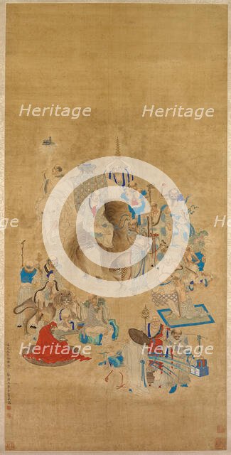 Bathing of the Buddha Festival, Qing dynasty, 1833. Creator: Hua Ziyou.