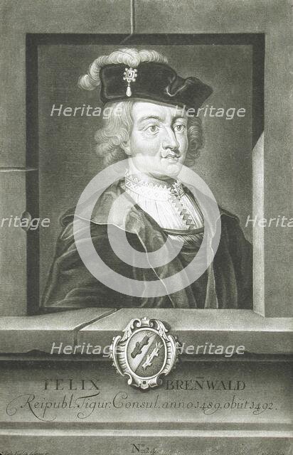 Felix Brenwald, c1756. Creator: Sebastian Walch.