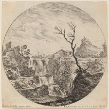 Waterfall with Three Tiers, 1646. Creator: Stefano della Bella.
