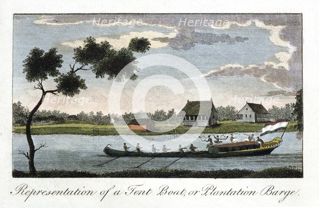 'Representation of a Tent Boat, or Plantation Barge', 1813. Artist: Unknown
