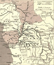 ''Voies de communication du bassin du Congo; L'Ouest Africain', 1914. Creator: Unknown.