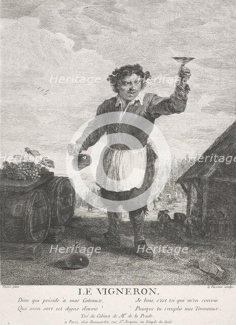 Le Vigneron (The winegrower),  1749-1797. Creator: Jean-Charles Levasseur.