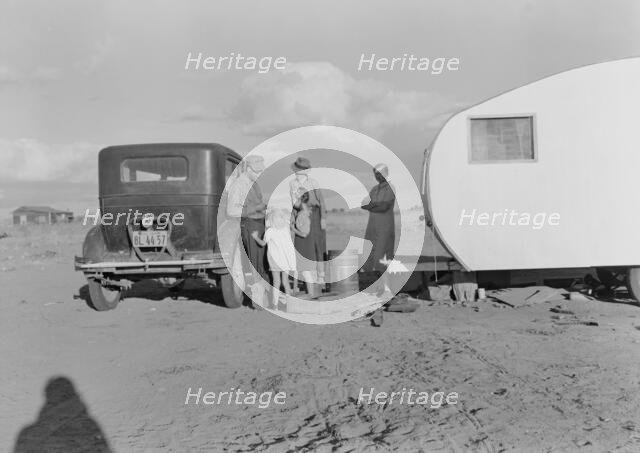 Migratory family from Louisiana on Works Progress Administration (WPA), California, 1938. Creator: Dorothea Lange.