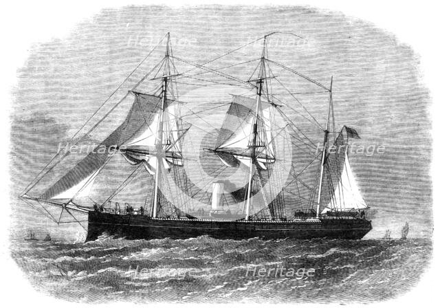 H.M.S. Wyvern, double-turreted iron-clad steam-ram, 1865. Creator: Unknown.