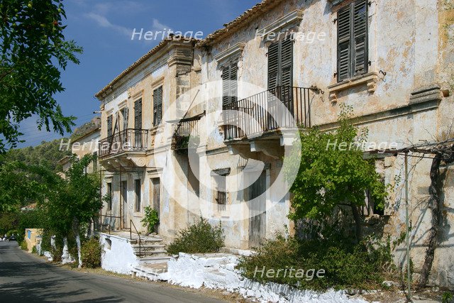 Houses, Assos, Kefalonia, Greece.