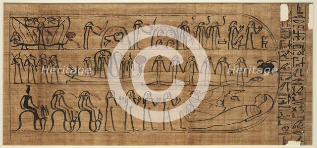 Book of Amduat of Buiruharmut, with Elements of the Tenth through Twelfth Hours, 1000-900 BC. Creator: Unknown.