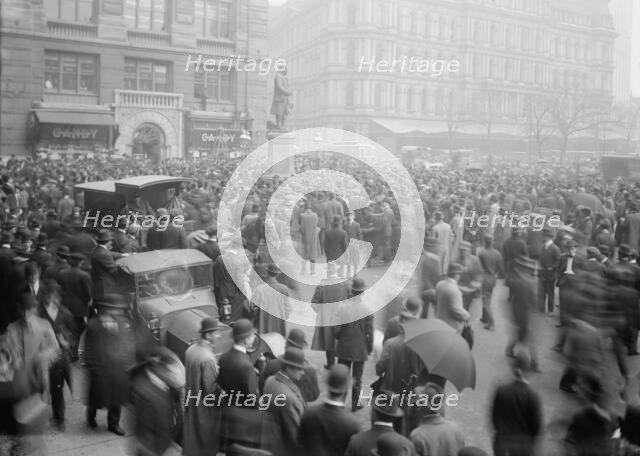 I.W.W. Meeting, Park Row, between c1910 and c1915. Creator: Bain News Service.