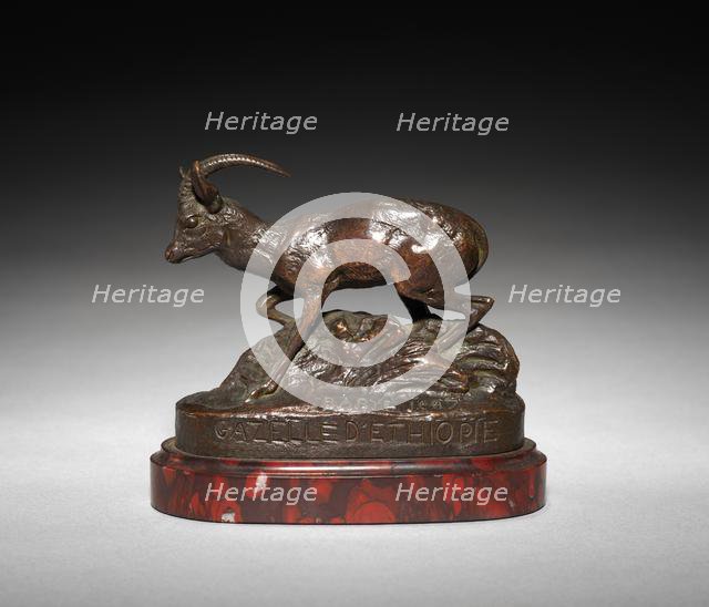 Gazelle dEthiopie, 1887. Creator: Antoine-Louis Barye (French, 1796-1875).