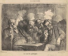Le coin des politiques, 19th century. Creator: Honore Daumier.