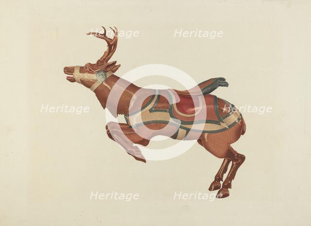 Carousel Reindeer, c. 1939. Creator: Michael Riccitelli.