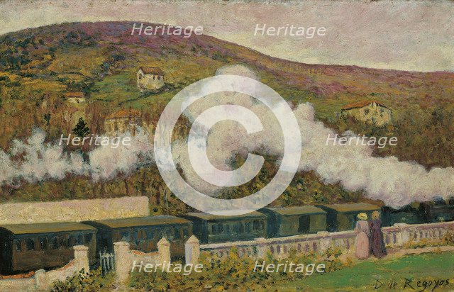 The Passing of the Train. Artist: Regoyos y Valdés, Darío de (1857-1913)