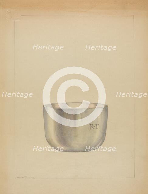 Silver Bowl, c. 1937. Creator: Hester Duany.