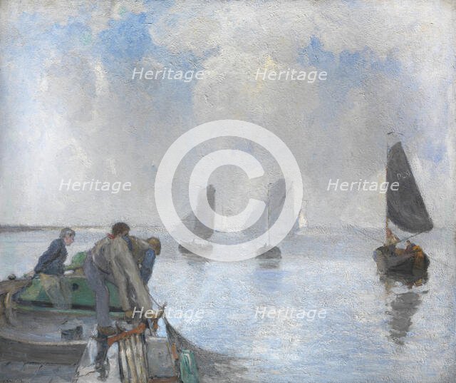 Shrimpers on the Lower Scheldt, 1904. Creator: Richard Baseleer.