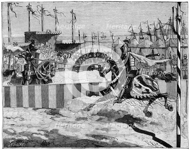 Tournament for the coronation of Louis II d'Anjou, near Calais, c1389 (1882-1884). Artist: Unknown