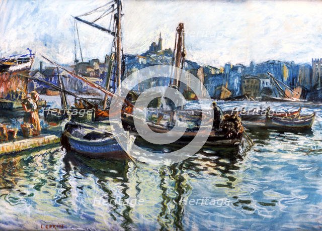 'The Port at Marseille', c1920. Artist: Marcel Leprin