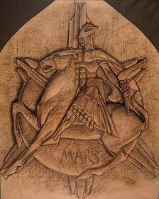 Cartoon For The "Mars" Window In The Scottish National War Memorial, Edinburgh, 1926. Creator: Douglas Strachan.