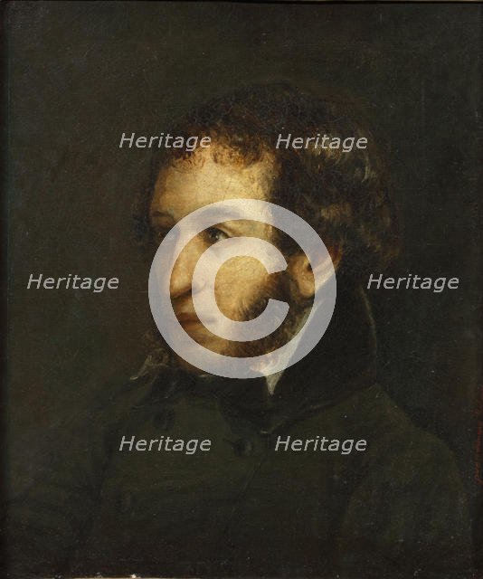 Last lifetime portrait of the poet Alexander Sergeyevich Pushkin (1799-1837), 1837. Creator: Linev, Ivan Loginovich (1770s-1840).